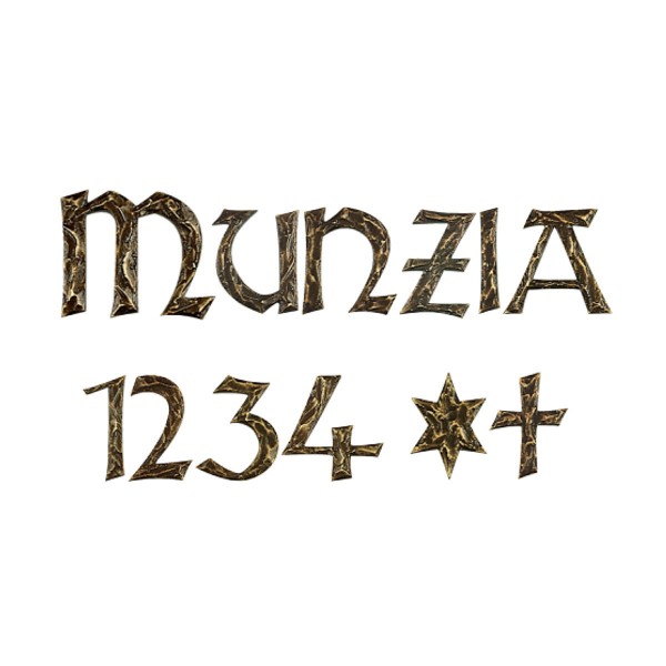 Bronzebuchstaben Munzia