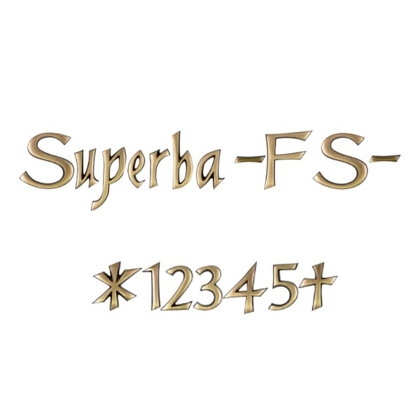 Bronzebuchstaben Superba Feinschliff