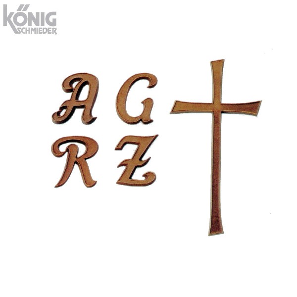 Bronzebuchstaben Cursiva