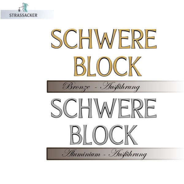 Grabschriftzug-Schwere-Block