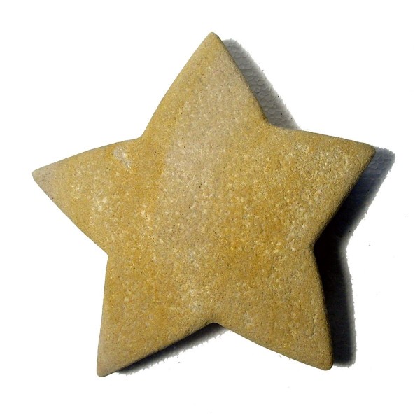 Kindergrabstein Stern aus hellbraunem Sandstein