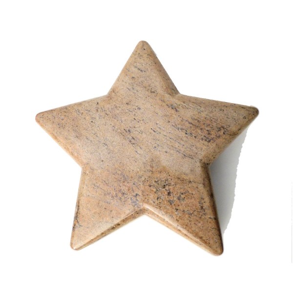 Kindergrabstein Stern aus braunem Granit