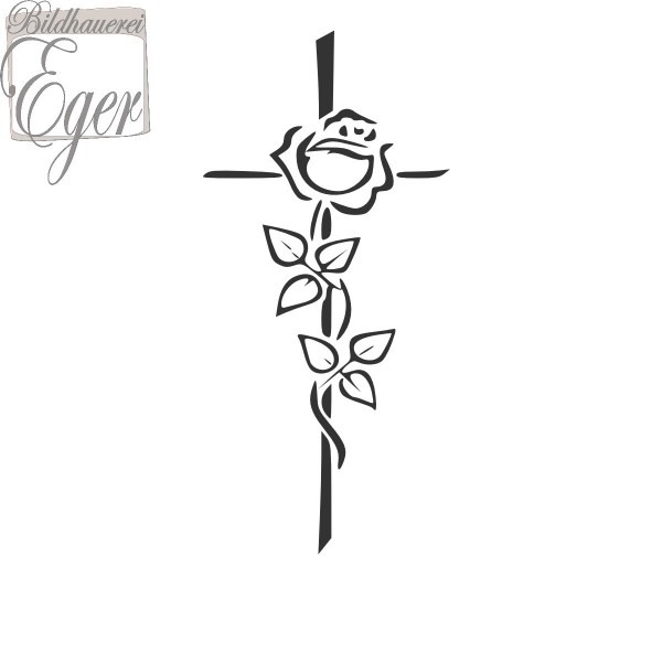 Kreuz mit Rose 5