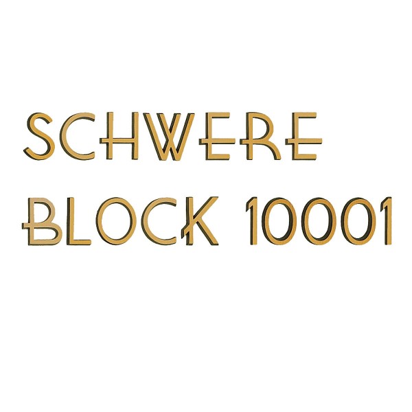 Bronzebuchstaben Schwere Block 10001