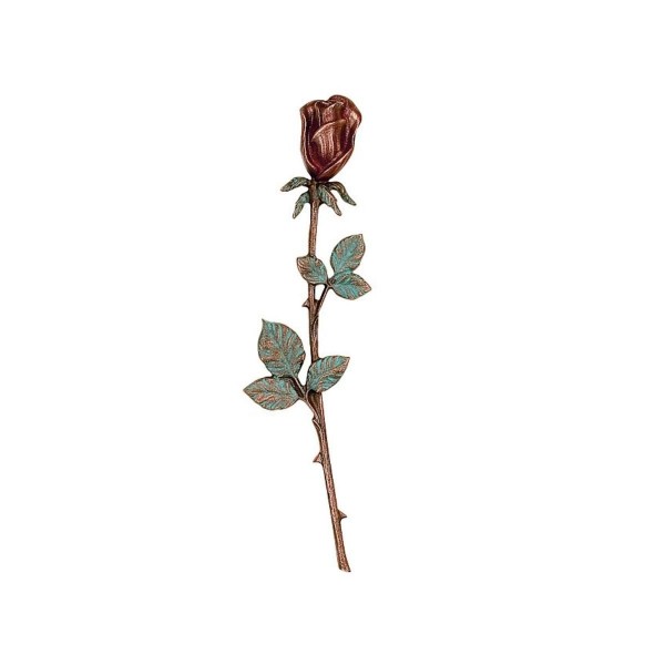 Bunte Rose aus Bronze