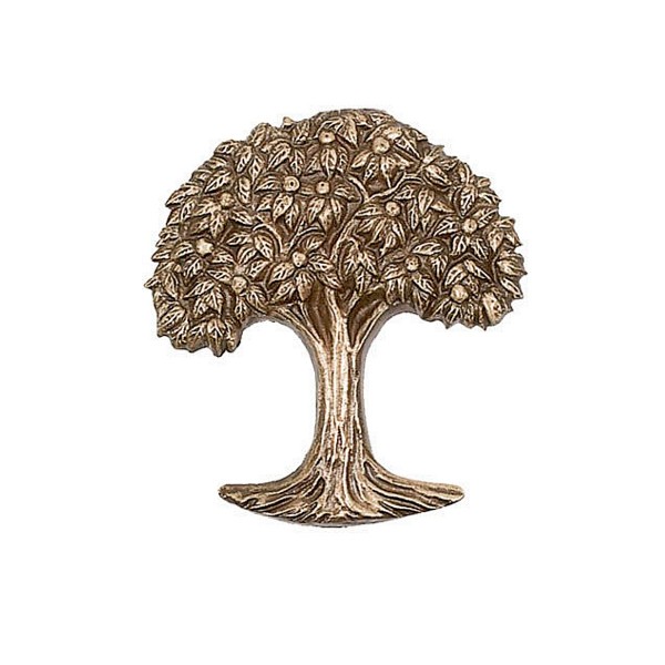 Kompaktes Bronzerelief Lebensbaum