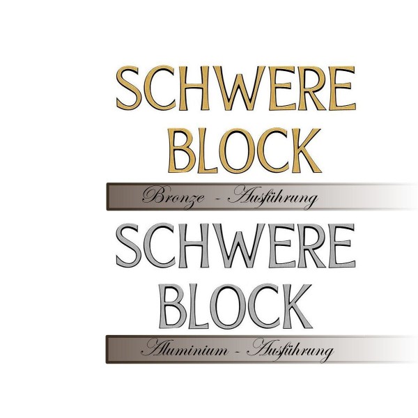 Bronzeschrift-Schwere-Block