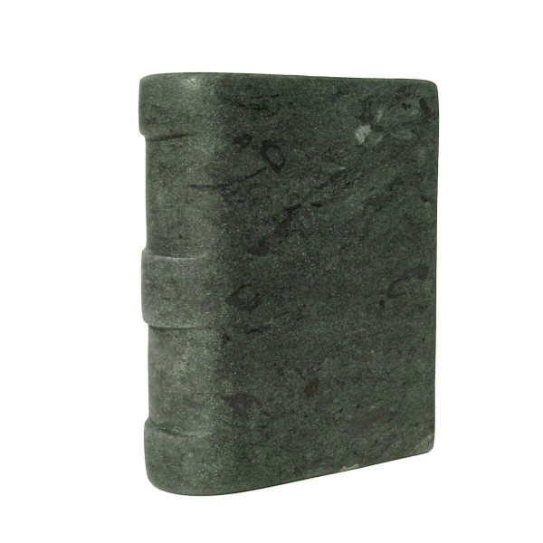 Grabbuch / Grabstein in Buchform aus grünem Sandstein