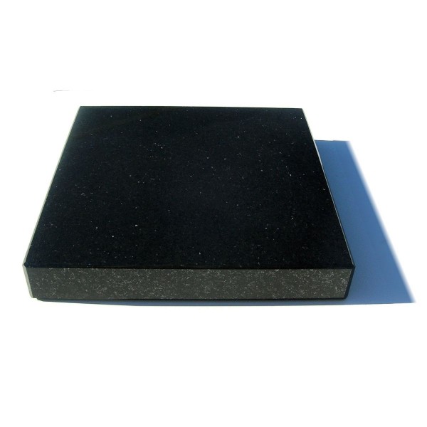 Grabplatte aus poliertem schwarzem Granit