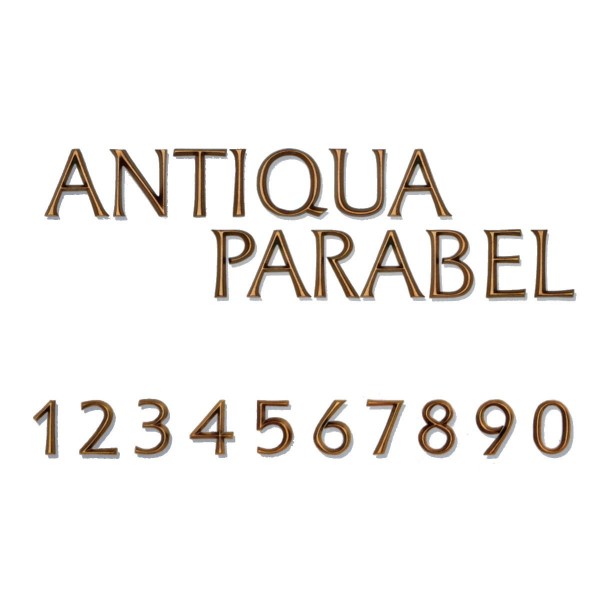 Bronzebuchstaben Antiqua Parabel