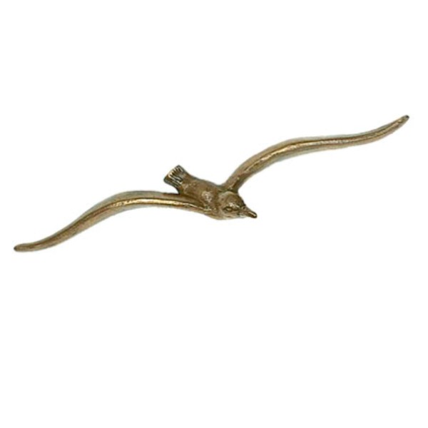Relief einer fliegenden Möwe aus Bronze